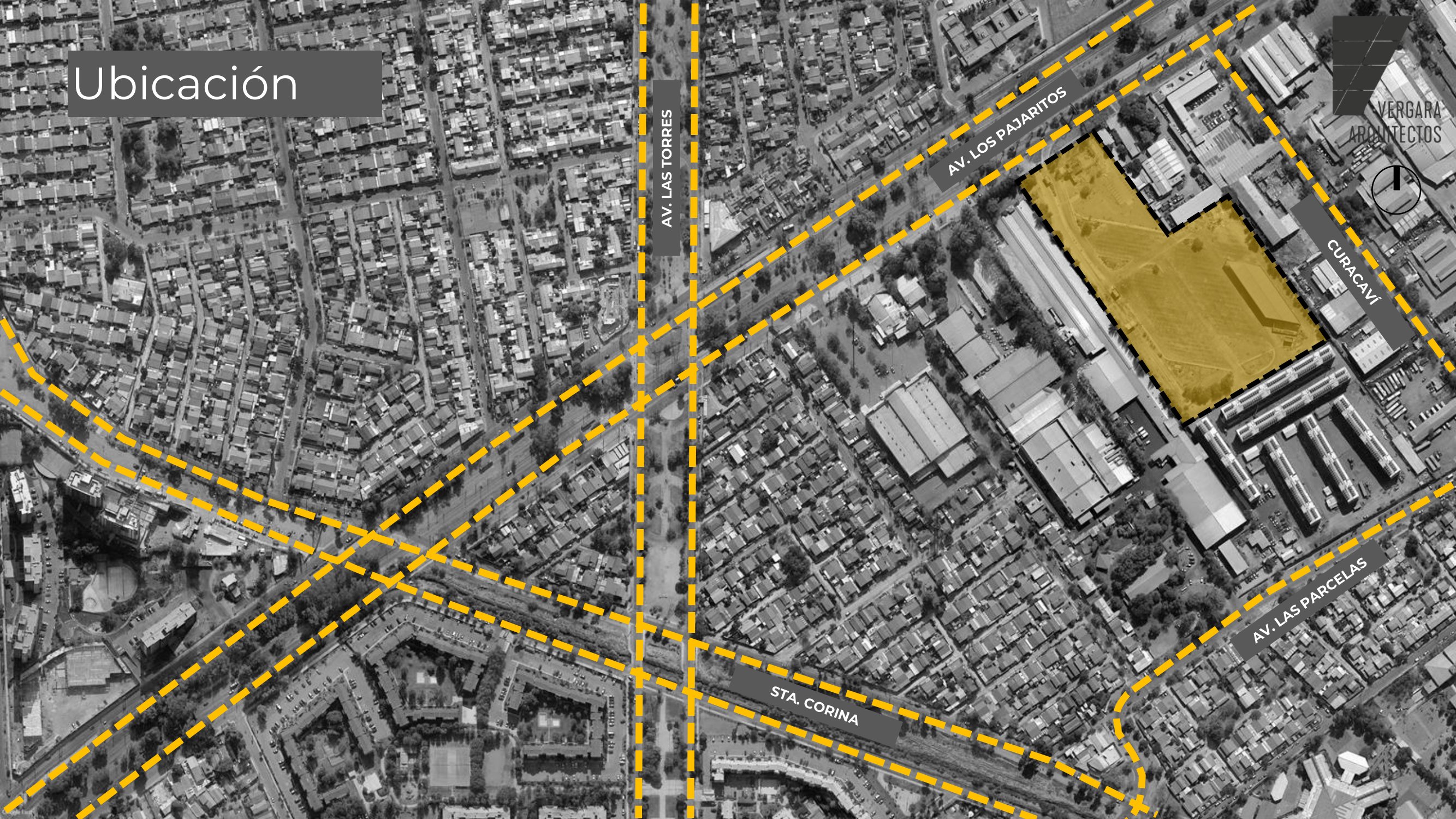 Vista satelital del terreno Pajaritos en Av. Los Pajaritos 6800